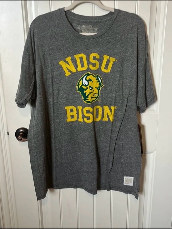 Original Retro Brand Other - Original Retro Brand Gray NDSU Bison Short Sleeve Tee with Yellow & Green Logo